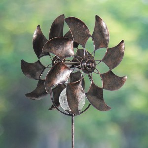 卸売価格中国カスタム ステンレス鋼金属ウィンド キャッチャー ガーデン装飾風スピナー