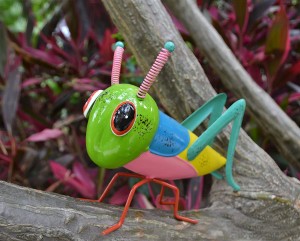 Metal Yart Art Garden Statues Grasshopper Figurines para sa Outdoor Patio Yard Dekorasyon Locust Decor,9.5 Inch Green