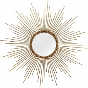 S01029 Andrea Wall Mirror, 26.00 W x 1.25 D x 26.00 H, Gold