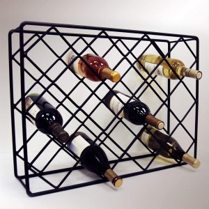 Intengo enesaphulelo e-China Wholesales Modern Metal Wine Bottle Rack kanye ne-Glass Rack ene-Wine Cork Holder