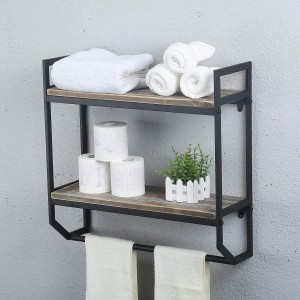 Hot-ferkeapjende China Modern Shower Bamboo Shelf Shower Bathroom Rack Shelf