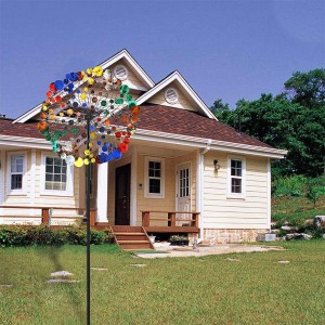 Wind Spinners Outdoor Metal Yard Spinner with Gardening Decorations with Dual Direction Decorative Lawn Ornament Wind Mills