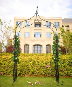 Gothic Steel Garden Arch, 8’8″ High x 4’5″ Wide, Garden Arbor for Various Climbing Plant, Outdoor Garden Lawn Backyard