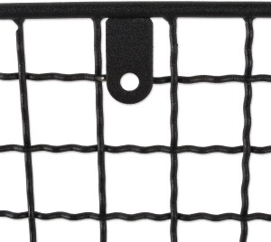 Z02225 Rustikální kovová nástěnná police s tyčí na ručníky, velká, černá
