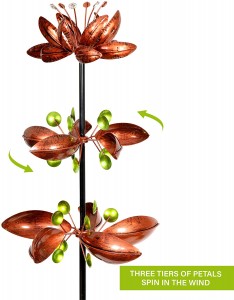 High Quality for China Customized Metal Gold Garden Wind Spinners for Outdoor Garden Stake