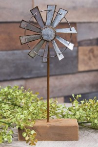 Simple Windmill Table Sitter, 10 Inches, Multicolored