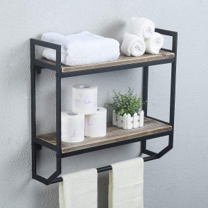Hot-selling China Modern Shower Bamboo Shelf Shower Bathroom Rack Shelf
