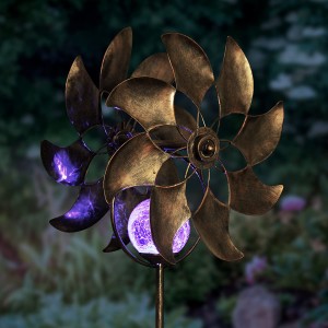Wholesale баасы Кытай бажы дат баспас болоттон жасалган металл Wind Catcher Garden Decoration Wind Spinner