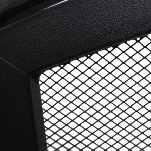 15137 3-Panel Mission Fireplace Screen, Black