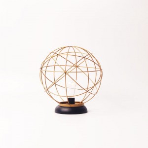 គុណភាពខ្ពស់ Iron Globe Shape Bright Led Night Reading Lamp សម្រាប់បន្ទប់ទឹក