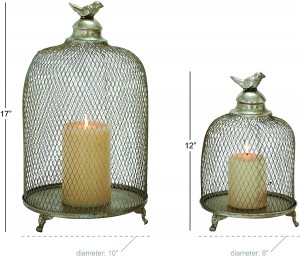Metal Candle Lantern Set of 2
