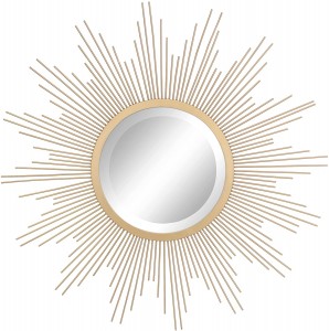  Sunburst Wall mirror, 24 Inch, Gold