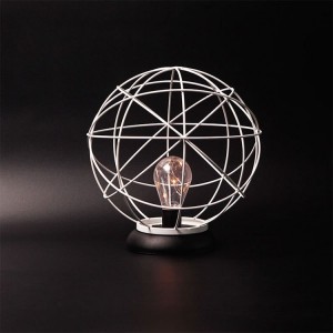 High Quality Personalized Iron Globe Shape Bright Led Night Reading Lamp for Bathroom 