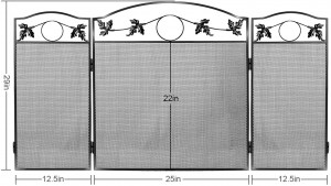 Fabrikkpris for Kina 36″ Fire Pit Enkel tilgang gnistskjerm for utendørs Fire Pit med høytemperatur svart pulverlakk