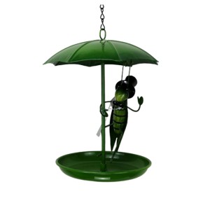 Veleprodaja Kineski set od 2 metalna viseća kišobrana s kupkom za ptice