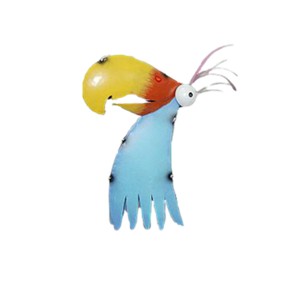 باغچه بلند و بلند پرنده با سر خود دستی نقاشی استک چوب چمن فلزی