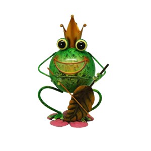 Металевий садовий двір мистецтво жаба газон орнаменти conrete тварина статуя додому dedcor
