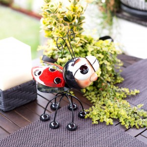 ເຄື່ອງປະດັບສວນໂລຫະສ້າງສັນ Ladybug ຈີນຜູ້ຜະລິດ Sino Glory