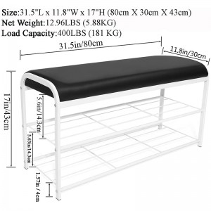 OEM Supply China Velvet Upholstered Footstool Stainless Steel Leg Contemporary Style Bench