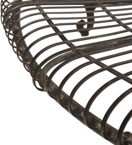 Collection Abia Antique White Wrought Iron 50″ Outdoor Tree Bench
