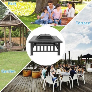 Discountable price China Easy Move Metal Corten Steel Rusty Barbecue Plate Fire Pit