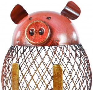 Unikal Şirin Metal Piggy Bank Pig Iron Money Coin Crash Saxlama Qutusu