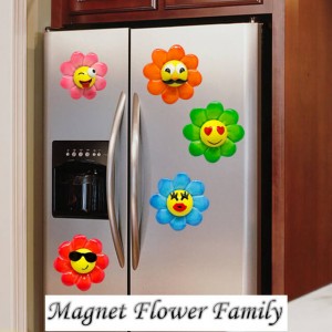 3D magnety na chladničku Roztomilá kvetinová rodina pre magnety na dekoráciu chladničky China Factory