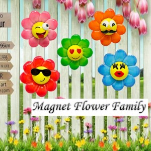 ម៉ាញេទិចទូរទឹកកក 3d Cute Flower Family for Fridge Decoration Magnets China Factory