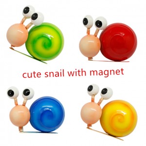 Cute Metal Snail e nang le Mokhabiso oa Magnet Home Your China Supplier Sino Glory