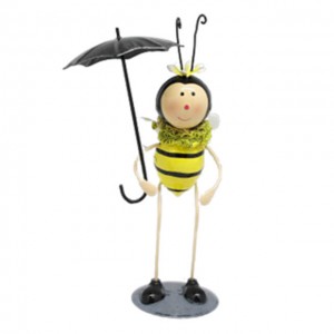 Bee đứng đĩa giữ ô kim loại trang trí thủ công