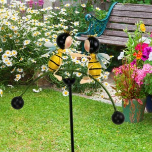 Garden Ornaments Bee Swing Stick Decorative Lawn And Yard