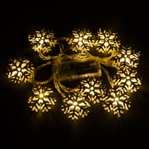 Twinkling Led Battery ដំណើរការដោយ Snowflake Fairy String Light សម្រាប់រោងចក្រក្រៅបុណ្យណូអែល