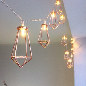 Indoor Fairy Diamond Shape Battery Operated Christmas String Light foar Bedroom Factory