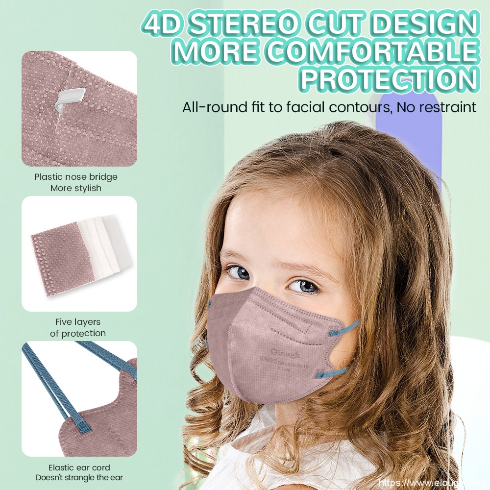 Elough HX-ET-06 Nuevo diseño KN95 GB2626-2019 Máscara plegable para niños