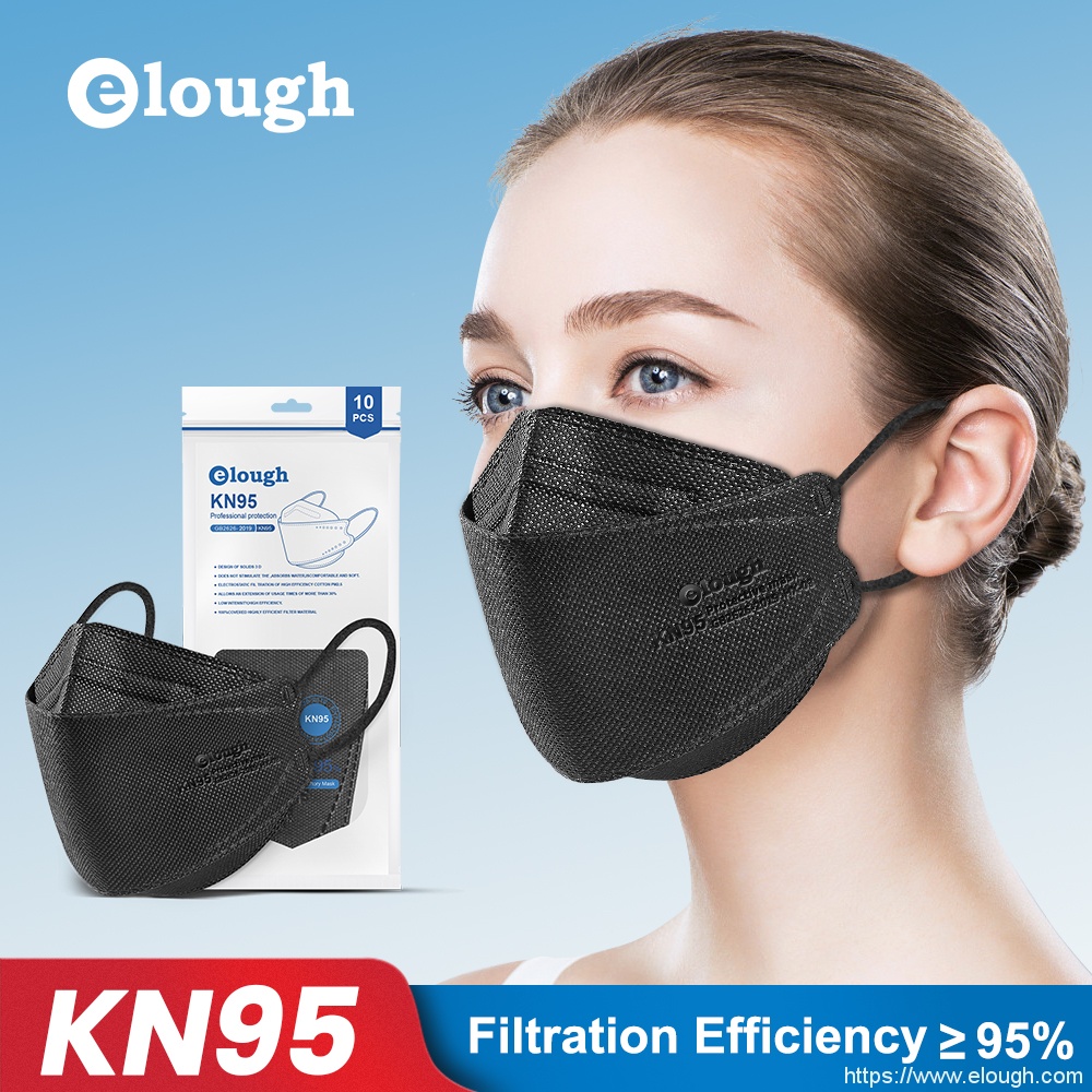 Elough HX-03 Elough Tek Kullanımlık KN95 Balık şekli maskeleri 10 Adet / Paket