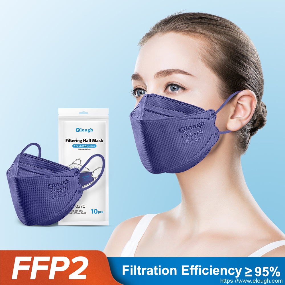 Elough HX-005 CE FFP2 maska ​​za obraz za enkratno uporabo po meri, 10 kosov/paket
