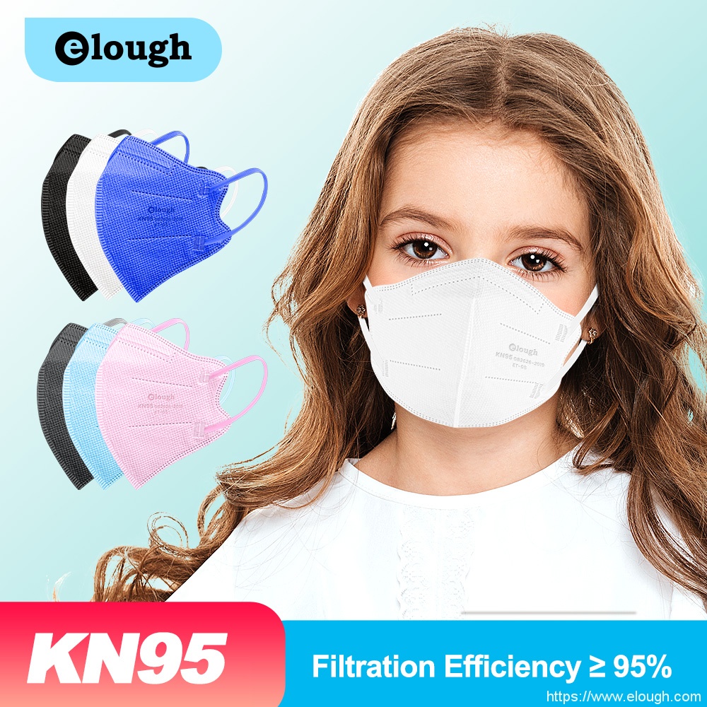 Elough HX-ET05 10ks/balenie 95% Filter Ochranná maska ​​na ústa MASKA Respirátor Maska Kn95 Maska
