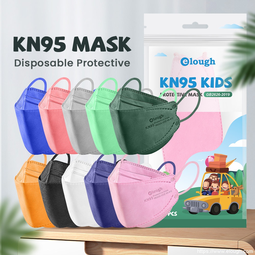 Elough HX-RT2 10 DB / Csomag N95 Összecsukható légzésvédő maszkok KF94 Fish Shape