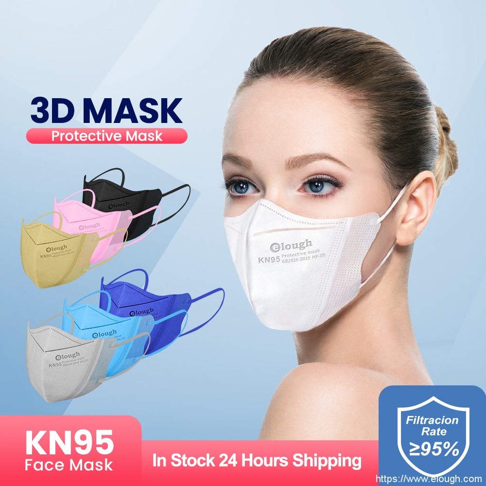 Elough HX-3D maskarilla KN95 opakovane použiteľná 3D Stereo kn95 maska ​​na tvár 10ks/balenie