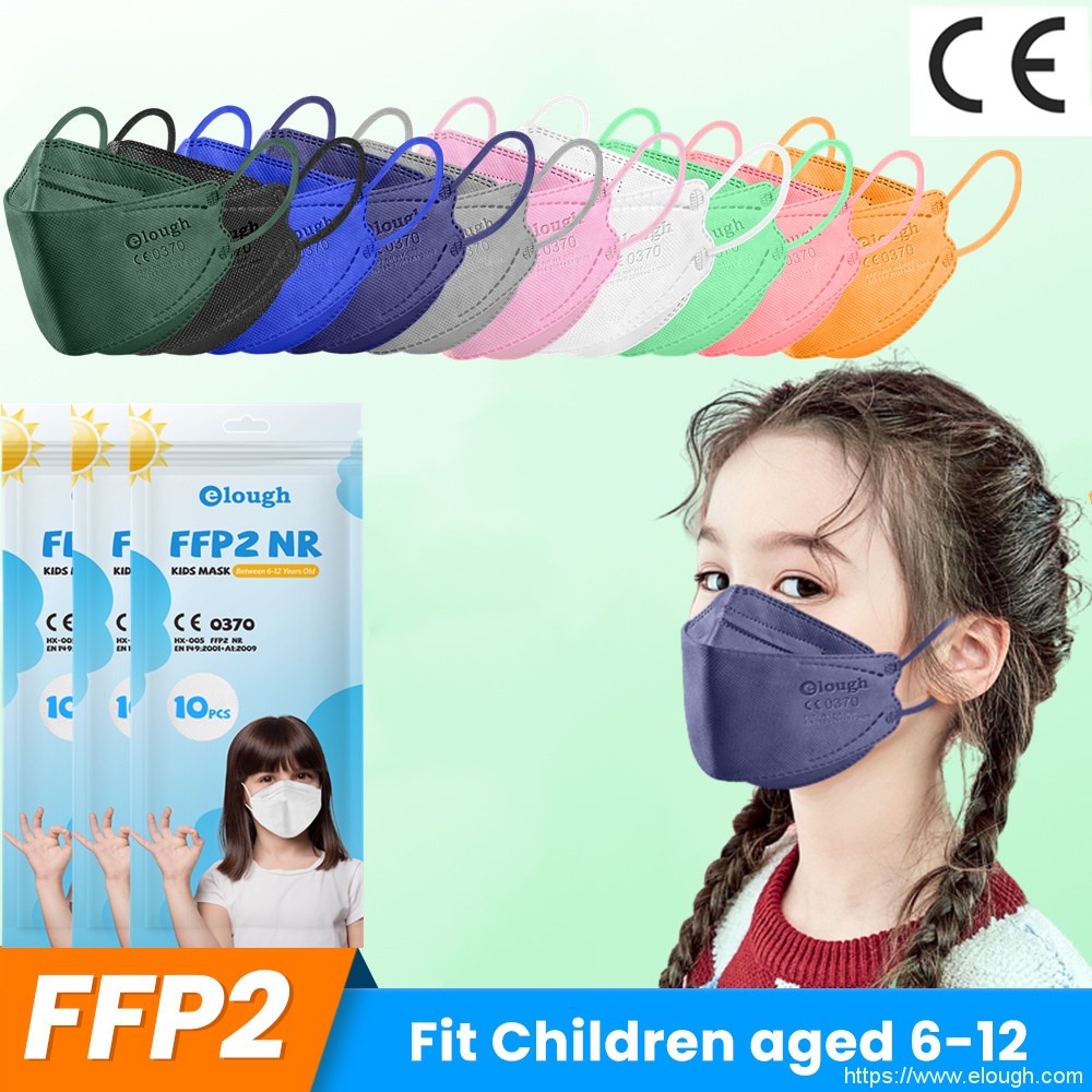 Elough HX-005RT Çocuklar FFP2 Maske Balık Şekli Katlanır Tasarım