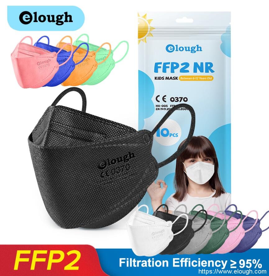 Elough HX-005 10PCS/Bag  Kids FFP2 Mask Fish Shape Folding Design