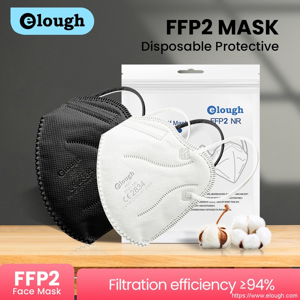 Elough 8861 FFP2 2834 tek kullanımlık yüz maskesi 1 10 Adet/Paket
