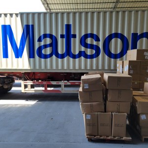 10CBM 100 cajas 2000 kg ropa Matson regular DDP al almacén de EE. UU.
