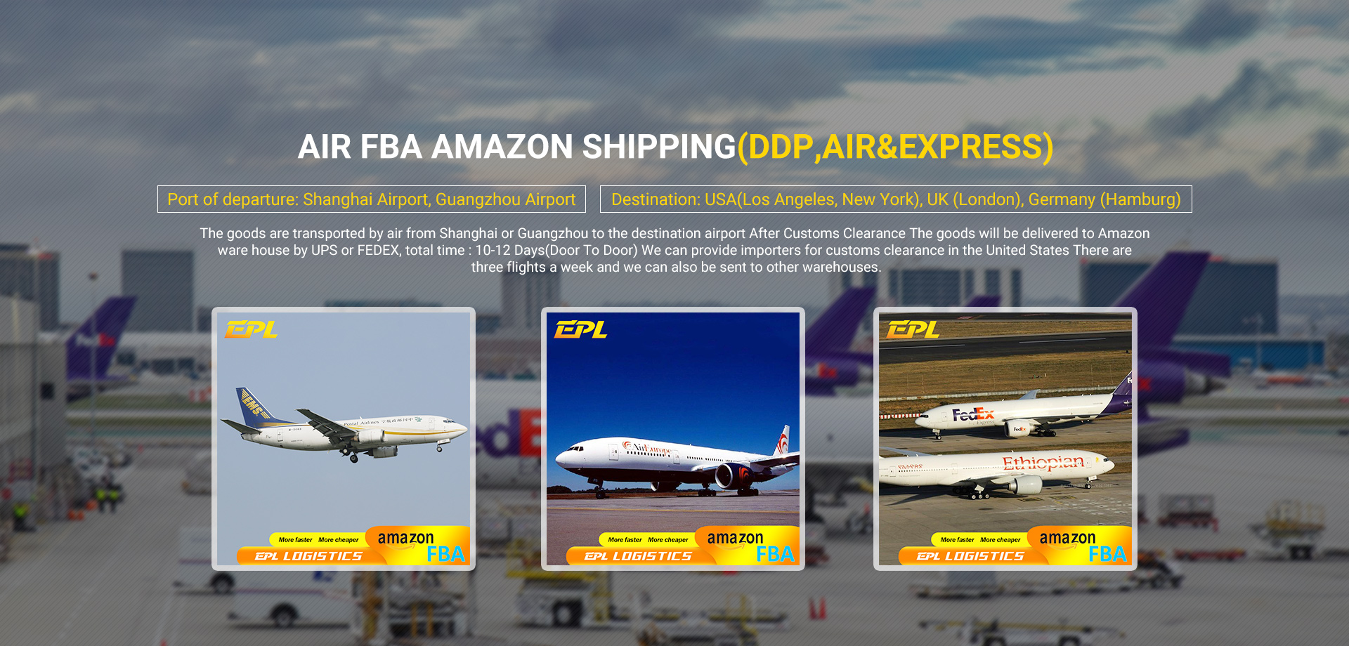 Air shipping DDP