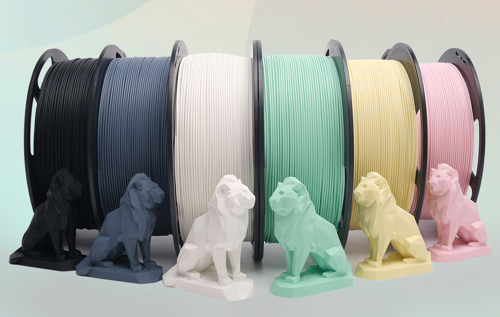 eSUN bringt die neueste Makkaroni-Farbe PLA-matt auf den Markt, die neue Mode von High-Class 3D