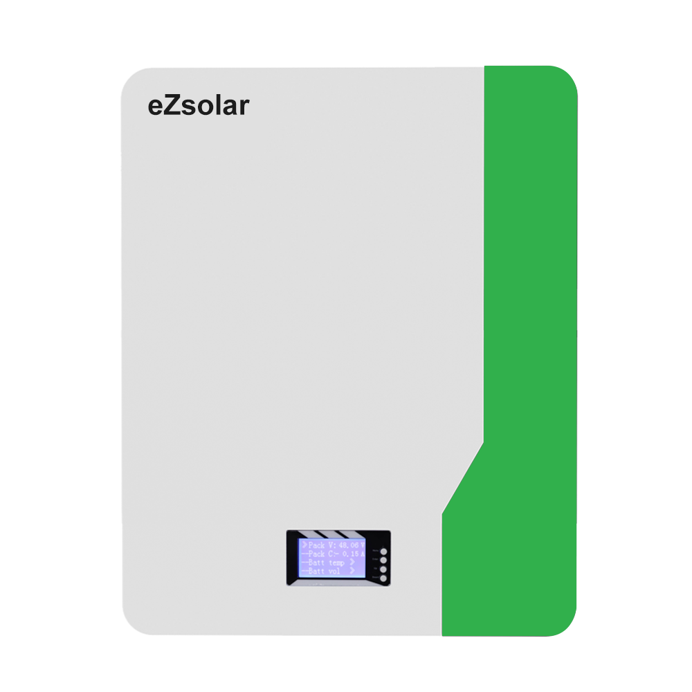 EzSolar LiFePO4 LFP ନିମ୍ନ ଭୋଲଟେଜ୍ 51.2V ଲିଥିୟମ୍ ବ୍ୟାଟେରୀ 5kWh M16S100BL