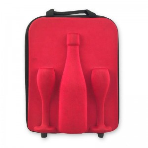 Factory Custom Hard Shell Protective EVA Display Glasses Carrying Travel Champagne Case for Wine