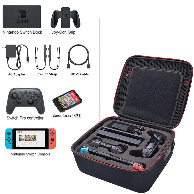 China wholesale Dart Set With Case Factory –  Factory Customized EVA Hard Carrying Case Compatible for Nintendo Switch System – Crown detail pictures