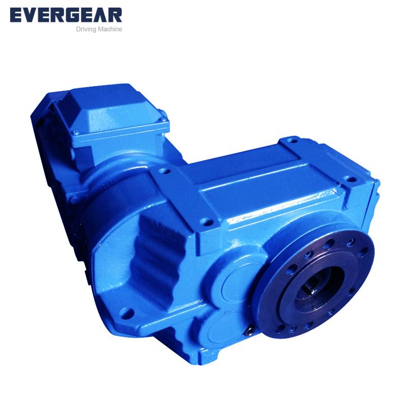 EVERGEAR  helical parallel shaft F series reducer with motor for flange mounted