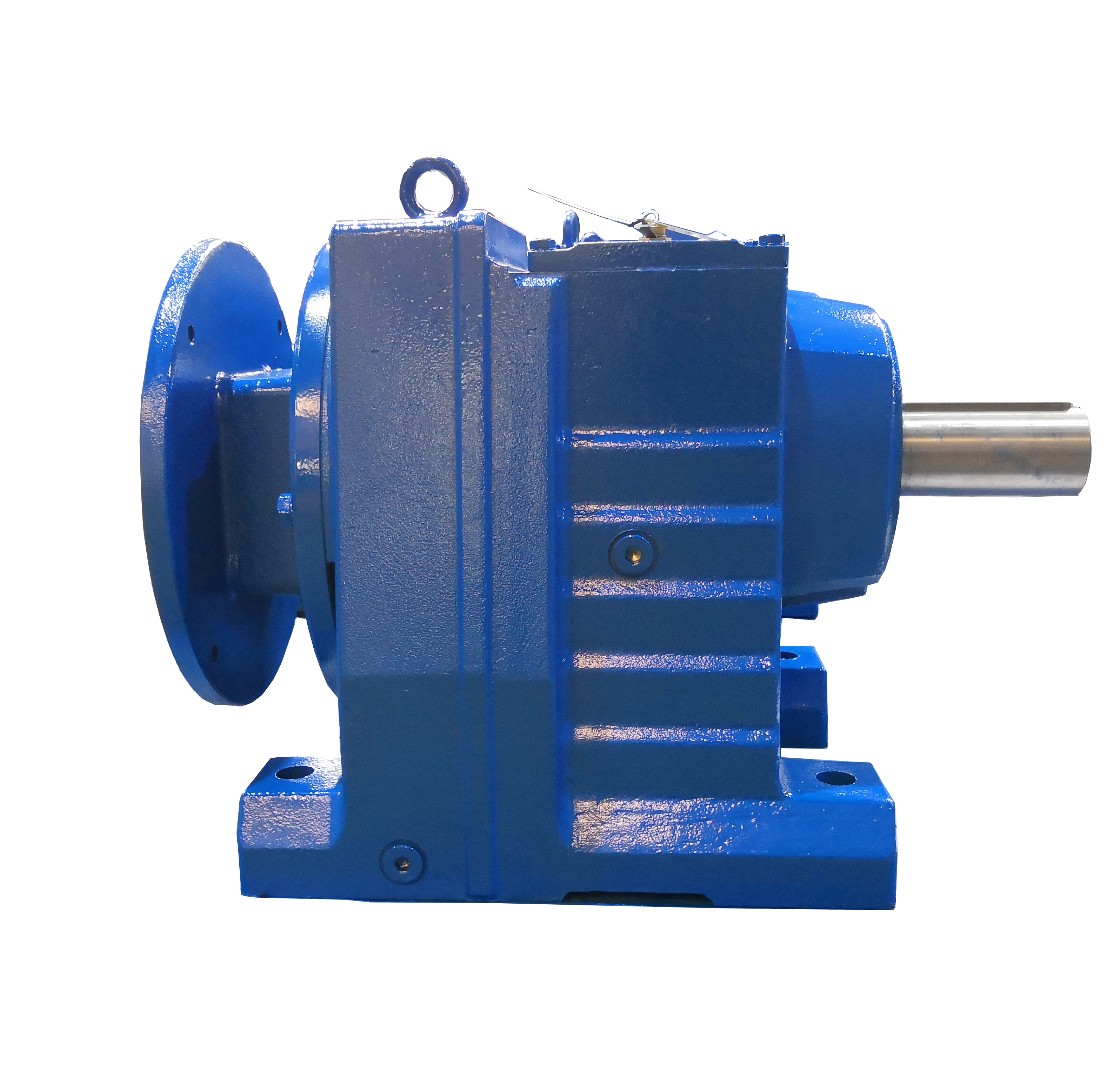 ម៉ូទ័រស៊េរី R កាត់បន្ថយល្បឿនពីរដំណាក់កាល Helical Gearbox Reducer helical gears